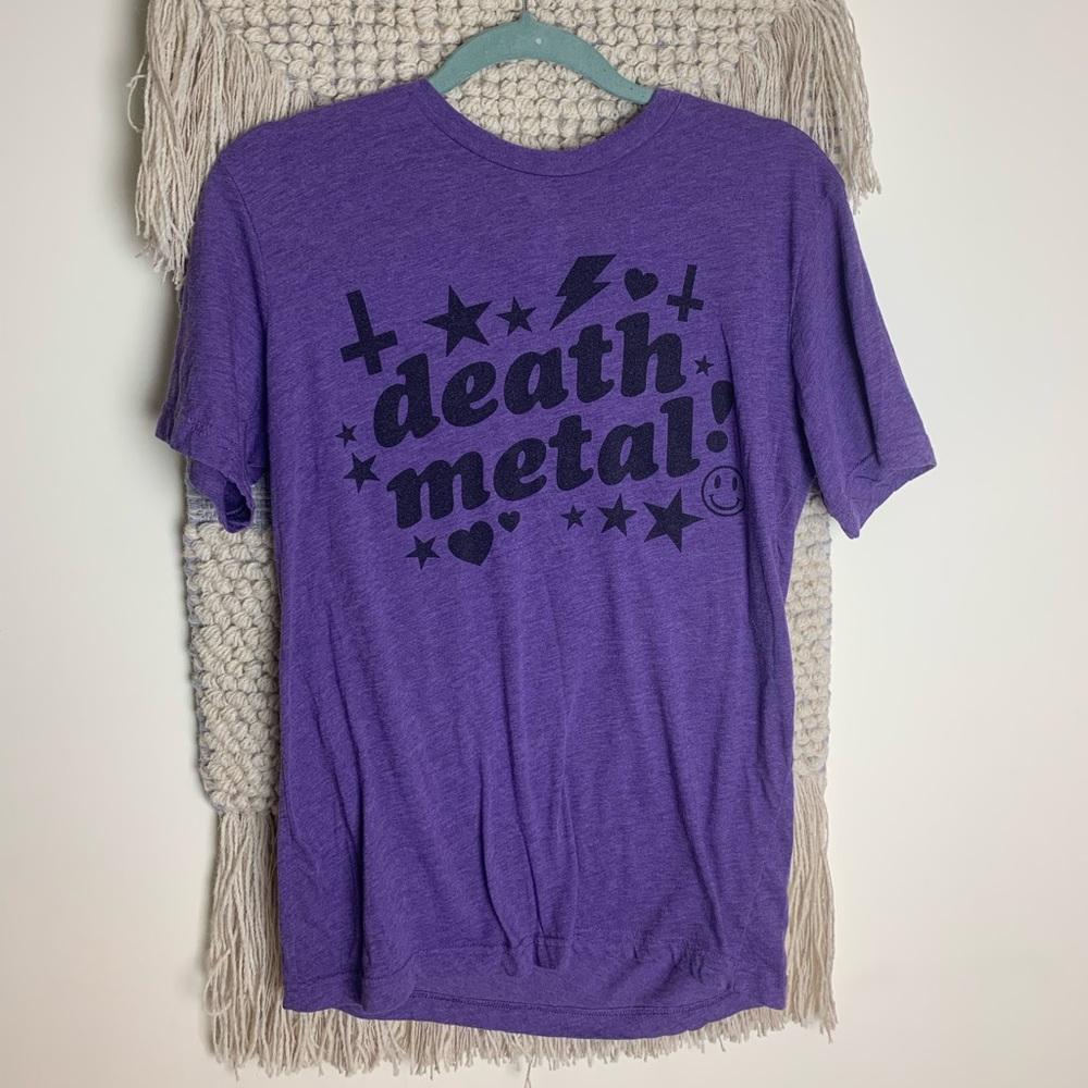 Death Metal Kawaii Cute Purple T-shirt Medium